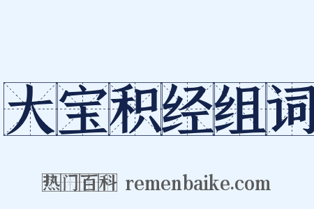 大宝积经组词是什么意思的图片